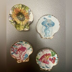 Handcrafted Seashell Art Magnets